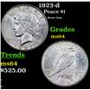 Image 1 : 1923-d Peace Dollar $1 Grades Choice Unc