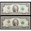Image 2 : Set of 2 Concecutive 1995 $2 federal Reserve Notes Grades CU