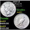 Image 1 : 1927-d Peace Dollar $1 Grades Select Unc