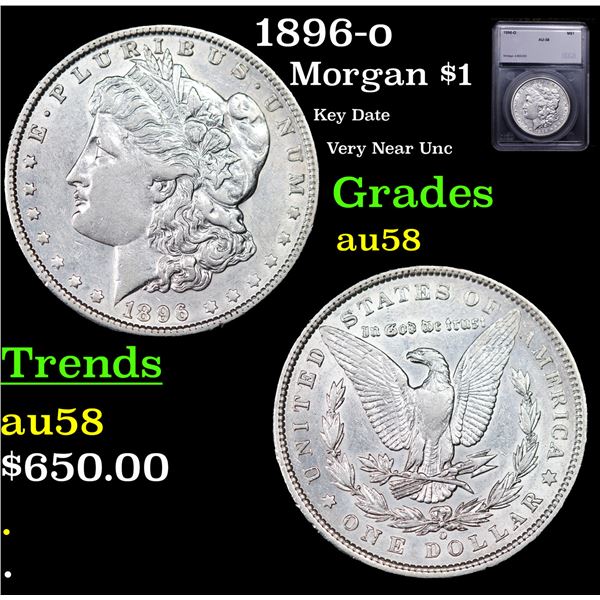 1896-o Morgan Dollar $1 Graded au58 BY SEGS