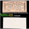Image 1 : 1864 Confederate Thirty $30 interest Note