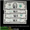 Image 1 : 4x 1995-2013 $2 Federal Reserve Notes, All Different Series, All CU! Grades Brilliant Uncirculated