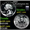 Image 1 : Proof 1957 Washington Quarter 25c Graded pr67+ cam BY SEGS