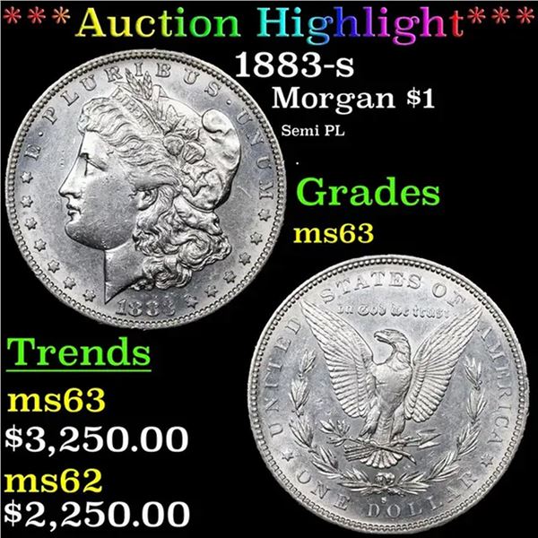 ***Auction Highlight*** 1883-s Morgan Dollar $1 Graded Select Unc BY USCG (fc)