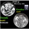 Image 1 : 1945-p Mercury Dime 10c Graded ms67 BY SEGS