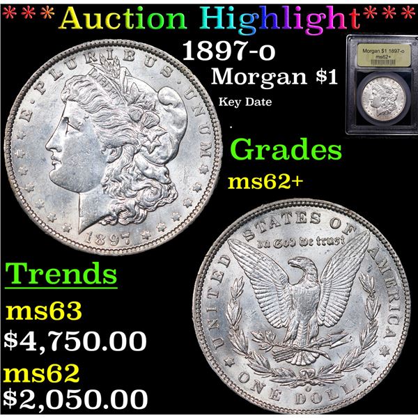 ***Auction Highlight*** 1897-o Morgan Dollar $1 Graded Select Unc By USCG (fc)