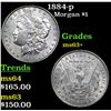 Image 1 : 1884-p Morgan Dollar $1 Grades Select+ Unc