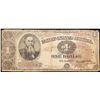 Image 2 : 1890 $1 Treasury Note Edwin M Stanton Grades f+ Signatures Rosecrans/Huston