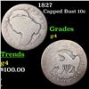 Image 1 : 1827 Capped Bust Dime 10c Grades g, good
