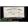 Image 1 : 1861 Confederate Twenty $20 interest Note  Grades Choice AU/BU Slider
