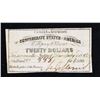 Image 2 : 1861 Confederate Twenty $20 interest Note  Grades Choice AU/BU Slider