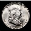 Image 2 : 1948-d Franklin Half Dollar 50c Grades Choice Unc FBL