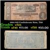 Image 1 : 1864 $10 Confederate Note, T68 Grades vf+