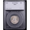 Image 4 : ***Auction Highlight*** 1853 arrow & rays Seated Liberty Quarter 25c Graded ms64 By SEGS (fc)