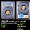 Image 1 : PCGS 1926 Sesquicentennial  Gold Commem $2 1/2 Graded au58 BY PCGS