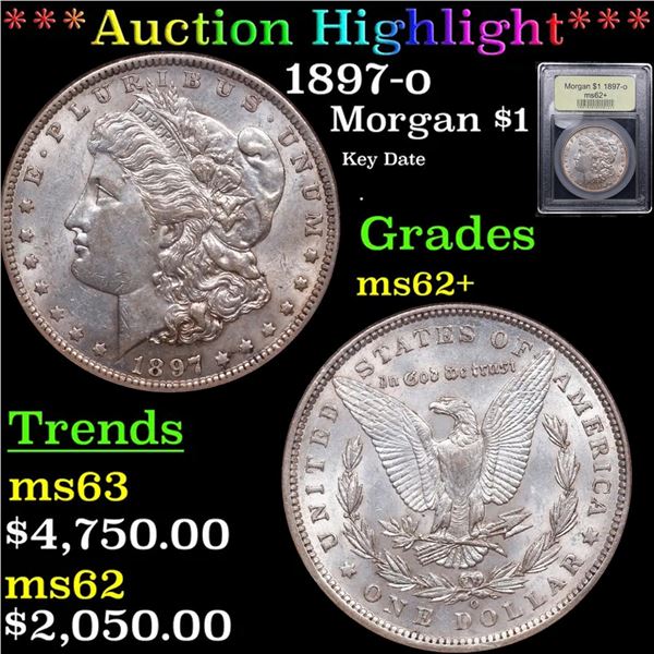 ***Auction Highlight*** 1897-o Morgan Dollar $1 Grades Select Unc By USCG (fc)