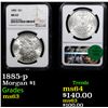 Image 1 : NGC 1885-p Morgan Dollar $1 Graded ms63 By NGC