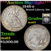 Image 1 : ***Auction Highlight*** 1848-o Seated Half Dollar 50c Graded Select Unc BY USCG (fc)