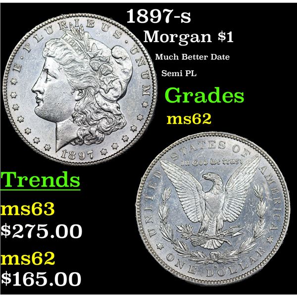 1897-s Morgan Dollar $1 Grades Select Unc