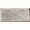Image 3 : 1864 $10 Confederate Note, T68 Grades vf+
