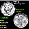 Image 1 : 1944-p Mercury Dime 10c Grades GEM++ Unc