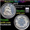 Image 1 : Proof ***Auction Highlight*** 1872 Seated Liberty Half Dime 1/2 10c Graded pr66 cam By SEGS (fc)