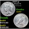 Image 1 : 1927-p Peace Dollar $1 Grades Select+ Unc