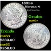 Image 1 : 1891-s Morgan Dollar $1 Grades Select Unc