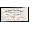Image 2 : 1861 Confederate Twenty $20 interest Note  Grades Select CU