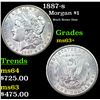 Image 1 : 1887-s Morgan Dollar $1 Grades Select+ Unc