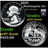 Image 1 : Proof 1955 Washington Quarter 25c Graded pr67 dcam BY SEGS