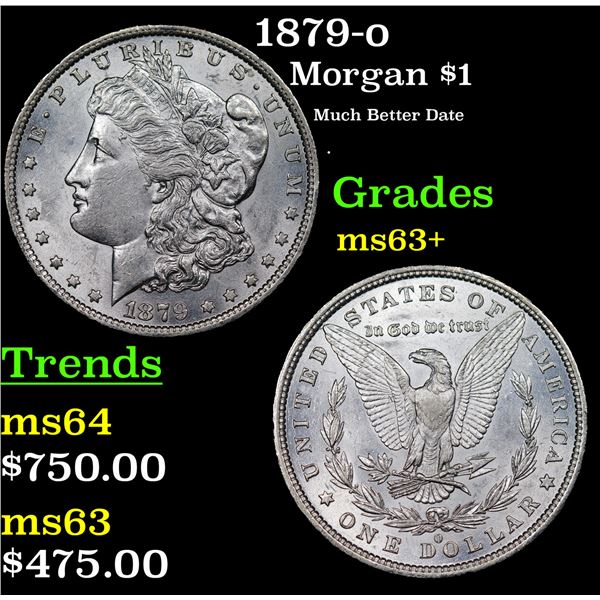 1879-o Morgan Dollar $1 Grades Select+ Unc