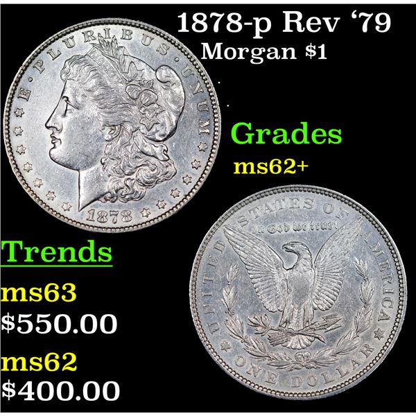 1878-p Rev '79 Morgan Dollar $1 Grades Select Unc