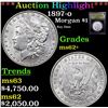 Image 1 : ***Auction Highlight*** 1897-o Morgan Dollar $1 Graded Select Unc BY USCG (fc)