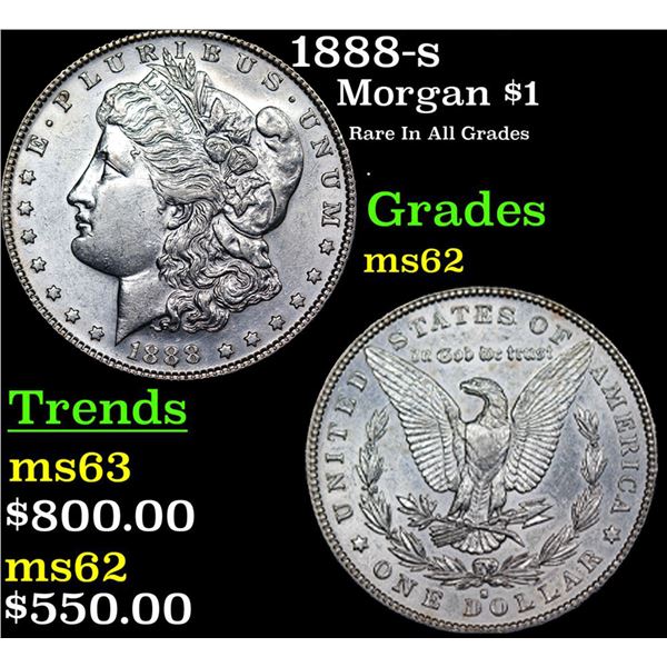 1888-s Morgan Dollar $1 Grades Select Unc