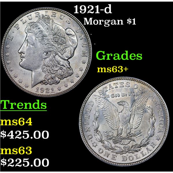 1921-d Morgan Dollar $1 Grades Select+ Unc