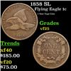 Image 1 : 1858 SL Flying Eagle Cent 1c Grades vf+