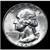 Image 2 : 1946-p Washington Quarter 25c Grades GEM Unc