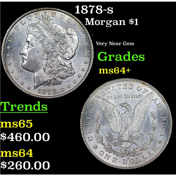 1878-s Morgan Dollar $1 Grades Choice+ Unc