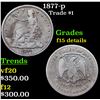 Image 1 : 1877-p Trade Dollar $1 Grades F Details