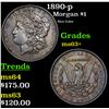 Image 1 : 1890-p Morgan Dollar $1 Grades Select+ Unc