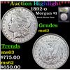 Image 1 : ***Auction Highlight*** 1892-o Morgan Dollar $1 Graded Select Unc By USCG (fc)