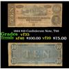 Image 1 : 1864 $10 Confederate Note, T68 Grades vf++