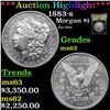 Image 1 : ***Auction Highlight*** 1883-s Morgan Dollar $1 Graded Select Unc BY USCG (fc)