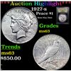 Image 1 : ***Auction Highlight*** 1927-s Peace Dollar $1 Graded Select Unc By USCG (fc)