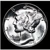 Image 2 : 1943-p Mercury Dime 10c Grades GEM++ Unc