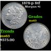Image 1 : 1878-p 8tf Morgan Dollar $1 Grades Select Unc