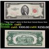 Image 1 : **Star Note** 1953c $2 Red Seal United States Note Grades Gem CU