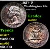 Image 1 : 1957-d Washington Quarter 25c Grades GEM++ Unc