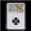 Image 2 : NGC Ptolemaic Kingdom PtomelyVI 180-145 BC AE16(1.87g) obv Zeus-Ammon rv eagle on fulmen Graded VF B
